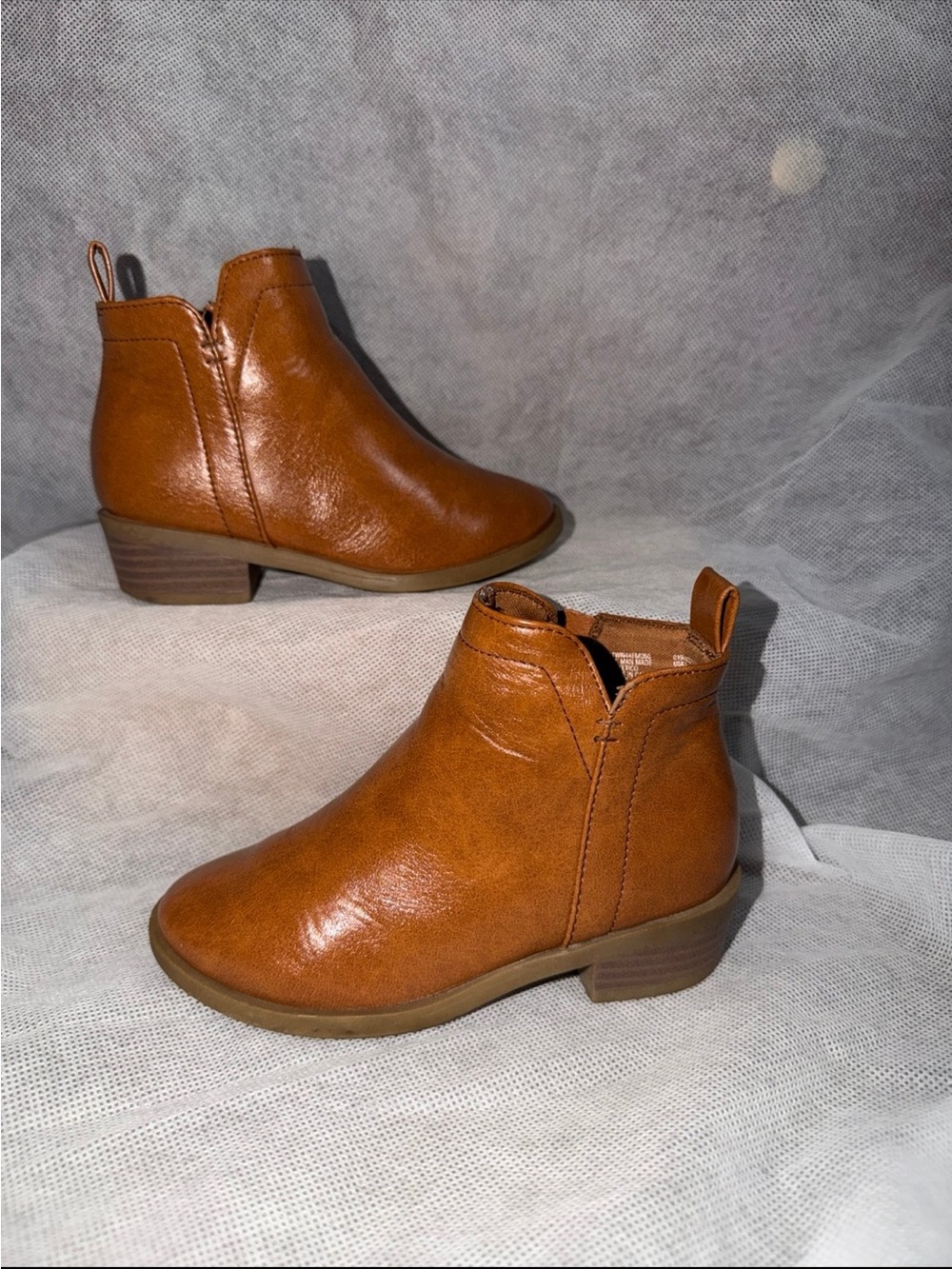 Wonder nation Tan Chelsea Ankle Boots for little girls size 10